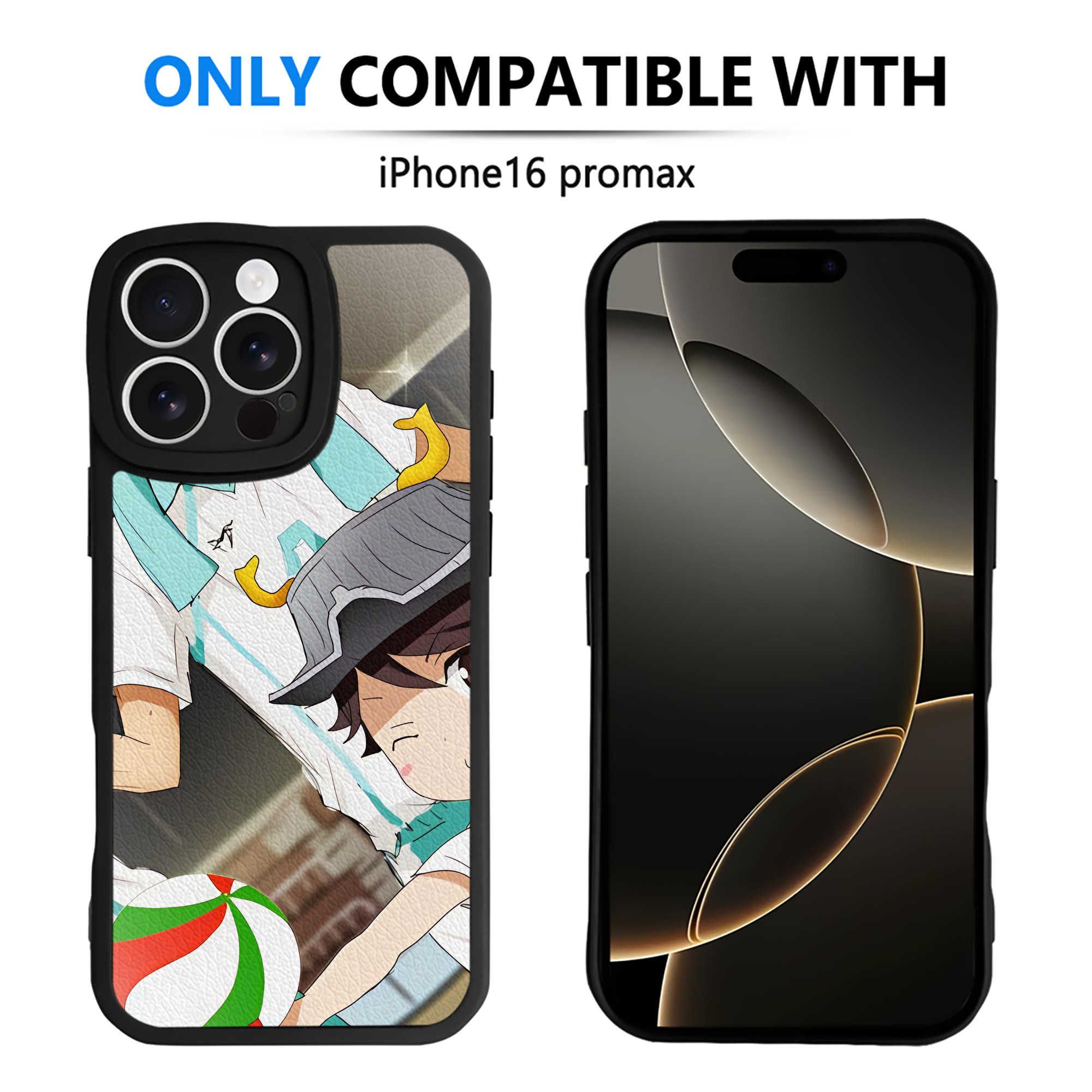（画像用） ハイキュー!! Haikyu!! 【iPhone 16シリーズ対応】シリコンスマホケース（レザー調） 材質：シリコン